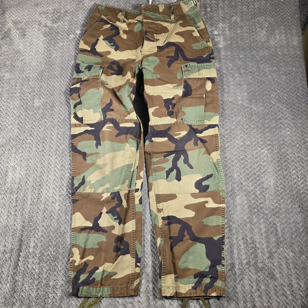 Vintage US Military Woodland Camo BDU Pants Mens Small Regular 30x30 Ripstop